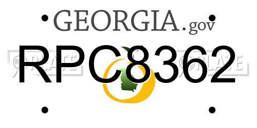 RPC8362 Georgia License Plate