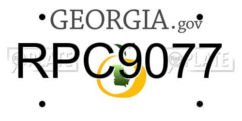 RPC9077 Georgia License Plate
