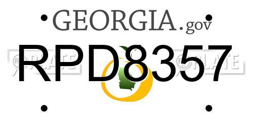 RPD8357 Georgia License Plate