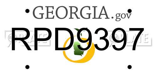 RPD9397 Georgia License Plate