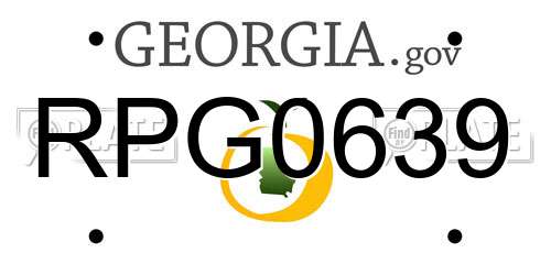 RPG0639 Georgia License Plate
