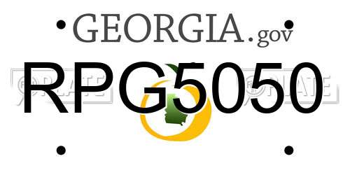 RPG5050 Georgia License Plate