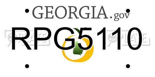 RPG5110 Georgia License Plate