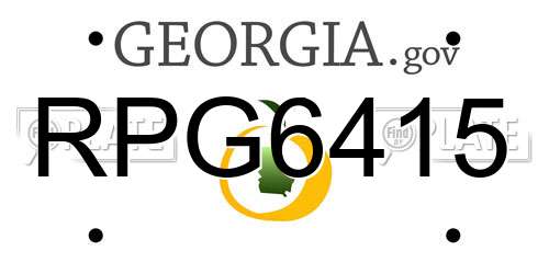 RPG6415 Georgia License Plate