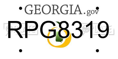 RPG8319 Georgia License Plate