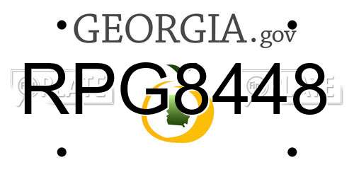 RPG8448 Georgia License Plate