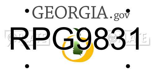 RPG9831 Georgia License Plate