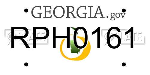 RPH0161 Georgia License Plate