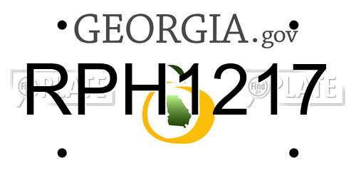 RPH1217 Georgia License Plate