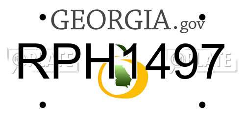 RPH1497 Georgia License Plate