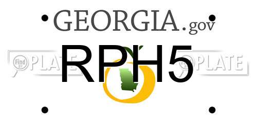 RPH5 Georgia License Plate