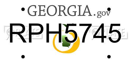RPH5745 Georgia License Plate