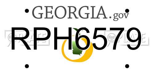 RPH6579 Georgia License Plate