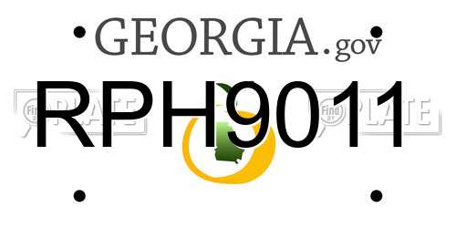 RPH9011 Georgia License Plate
