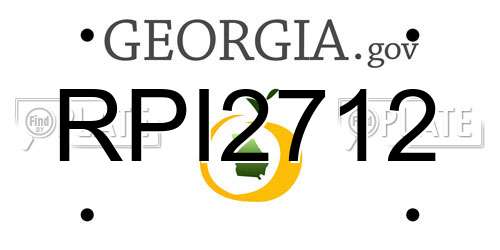RPI2712 Georgia License Plate
