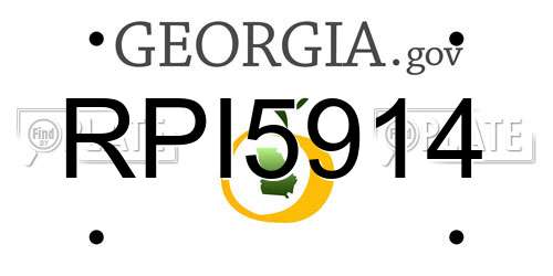 RPI5914 Georgia License Plate