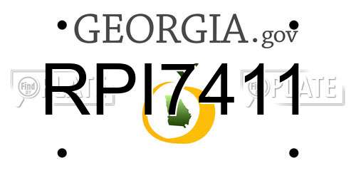 RPI7411 Georgia License Plate