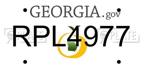 RPL4977 Georgia License Plate