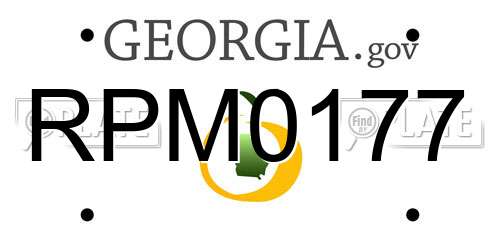 RPM0177 Georgia License Plate