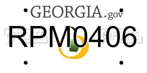 RPM0406 Georgia License Plate