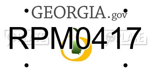 RPM0417 Georgia License Plate