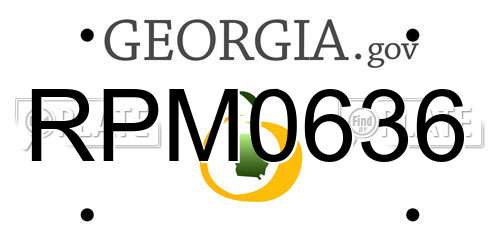 RPM0636 Georgia License Plate