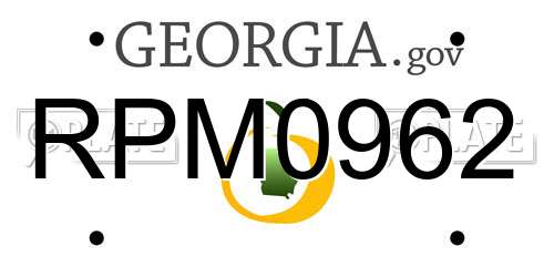 RPM0962 Georgia License Plate