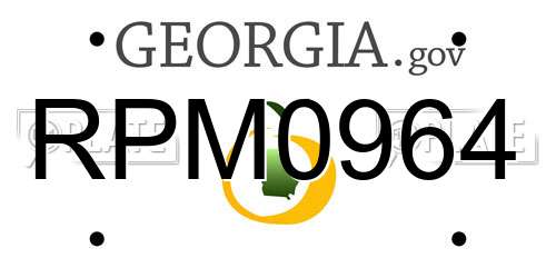 RPM0964 Georgia License Plate
