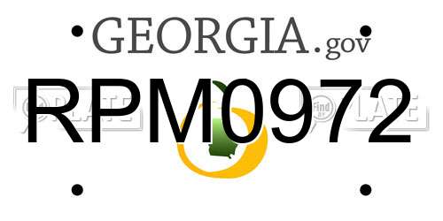 RPM0972 Georgia License Plate