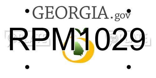 RPM1029 Georgia License Plate