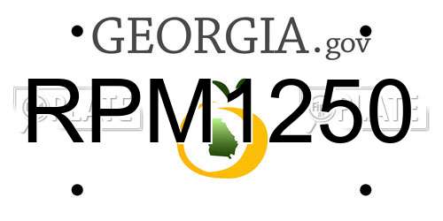 RPM1250 Georgia License Plate