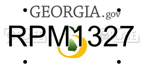 RPM1327 Georgia License Plate