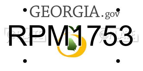 RPM1753 Georgia License Plate