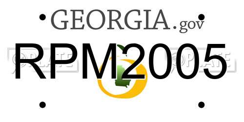 RPM2005 Georgia License Plate