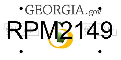 RPM2149 Georgia License Plate