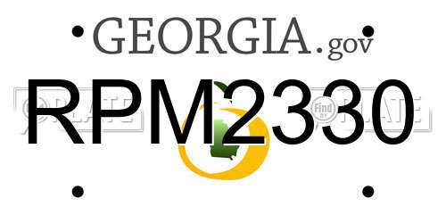 RPM2330 Georgia License Plate