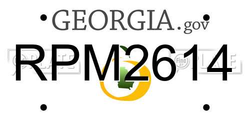 RPM2614 Georgia License Plate