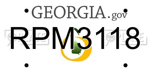 RPM3118 Georgia License Plate