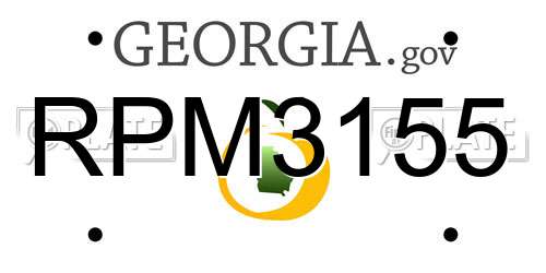 RPM3155 Georgia License Plate