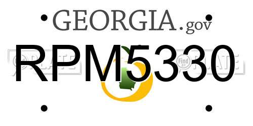 RPM5330 Georgia License Plate