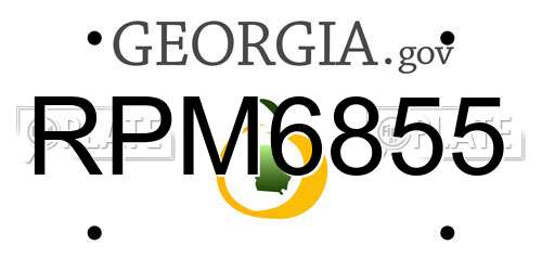 RPM6855 Georgia License Plate