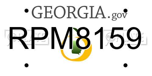 RPM8159 Georgia License Plate