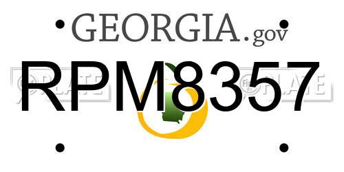 RPM8357 Georgia License Plate