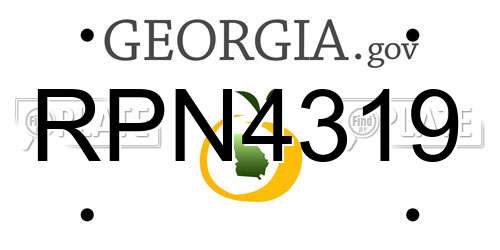 RPN4319 Georgia License Plate