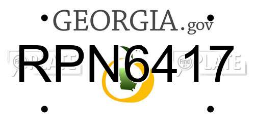 RPN6417 Georgia License Plate