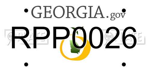 RPP0026 Georgia License Plate