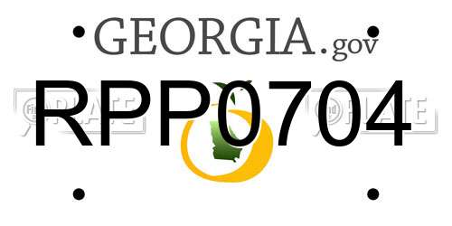 RPP0704 Georgia License Plate