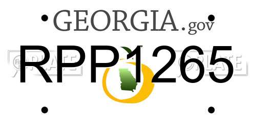 RPP1265 Georgia License Plate