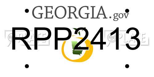 RPP2413 Georgia License Plate