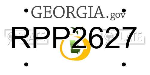 RPP2627 Georgia License Plate